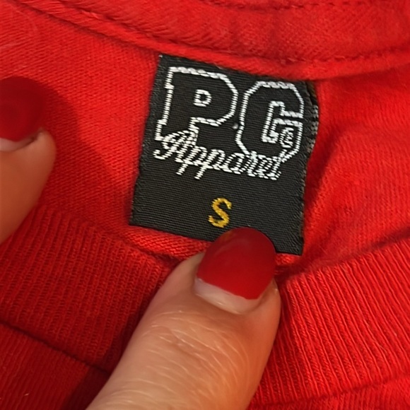 Planet of The Grapes RED GAS MASK MAN T Shirt Y2K blue “PROPANE GAS” funny ART S - Picture 5 of 9